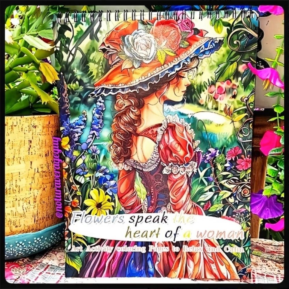 🪻🌸  🆕 🏵️"FLOWERS SPEAK THE HEART OF A WOMAN" COLORFUL FAMILY ACTIVITY BOOK.